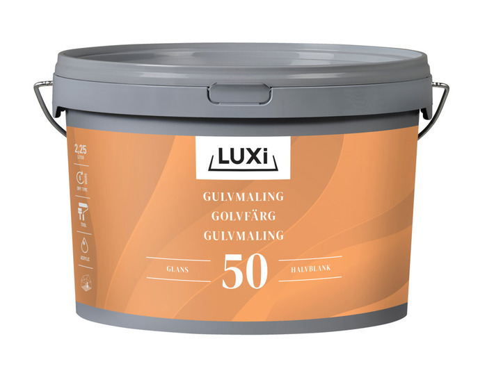 Gulvmaling acryl grå 2,25 liter - LUXI®